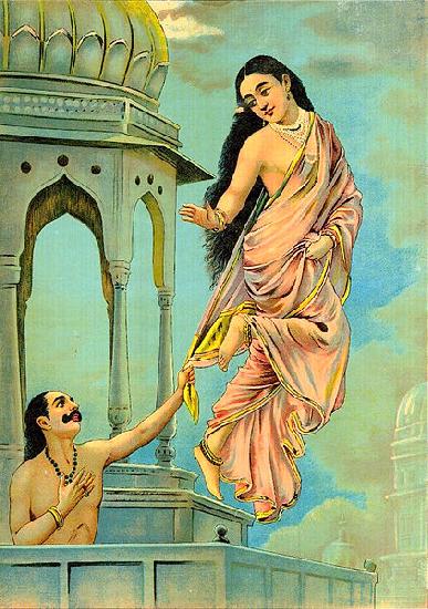 Raja Ravi Varma Urvashi and pururavas